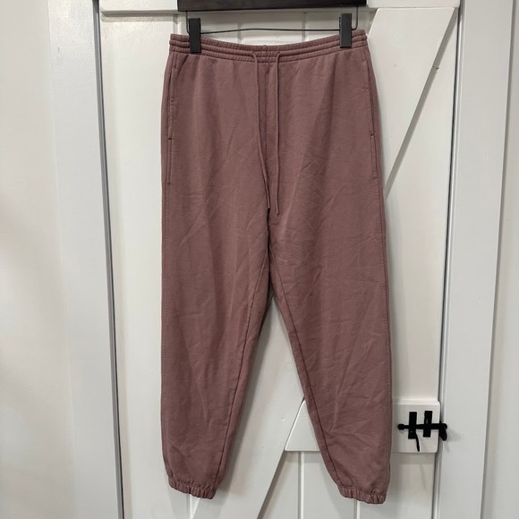 Vince Pants - Vince Womens Sweatpants Size S Essential Joggers Mauve Pink 100% Cotton Lounge